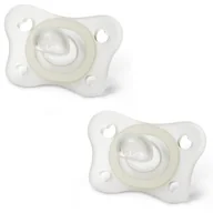 Smoczki uspokajające - Artsana Chicco, Physioforma Mini Soft, Smoczek uspokajający, silikonowy, 2-6m, Lumi, 2 szt. - miniaturka - grafika 1