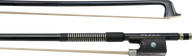 Akcesoria do instrumentów smyczkowych - P&amp;H PHB1552ABK Smyczek do skrzypiec 4/4 włókno węglowe, czarny, hebanowa żaba - miniaturka - grafika 1