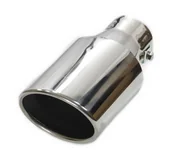 Akcesoria motoryzacyjne - KOŃCÓWKA TŁUMIKA wydechu rury nierdzewna owalna owal 009+ - miniaturka - grafika 1