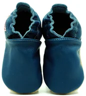 Buty dla dziewczynek - Gładkie granat ekoTuptusie kapcie dziecięce FASTER - miniaturka - grafika 1