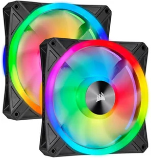 Corsair QL140 RGB 140mm PWM Dual Fan Kit RGB CO-9050100-WW CO-9050100-WW - Chłodzenie procesora - miniaturka - grafika 4