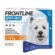 Artykuły przeciw pasożytom - Frontline Spot-on dla psów  - S: 2-10 kg (3 pipety x 0,67 ml) - miniaturka - grafika 1