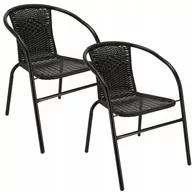 Fotele i krzesła ogrodowe - 2 X Krzesło Ogrodowe Balkonowe Na Balkon Taras Technorattan Fotel Bistro - miniaturka - grafika 1