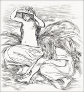 Plakaty - Galeria Plakatu, Plakat, Two Women Bathing, Pierre-Auguste Renoir, 70x100 cm - miniaturka - grafika 1