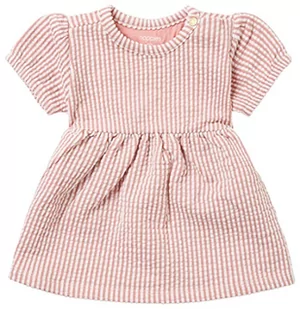 Noppies Baby Girls Dress Ness Short Sleeve Stripe Sukienka do gry dla dzieci, Rose Dawn - N026, 86 - Sukienki - miniaturka - grafika 1