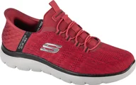 Trampki męskie - Skechers Sport Męskie trampki SUMMITS KEY PACE Slip ins Vegan 232469 czerwony/czarny , Rozmiar buta:45 EU - miniaturka - grafika 1