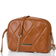 Torebki damskie - PIKOWANA TOREBKA LISTONOSZKA CHANELKA MONNARI Brązowa Pikowana - miniaturka - grafika 1