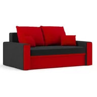 Sofy i kanapy - Sofa dwuosobowa, poduszki, Montana, 152x90x75 cm, czarny, czerwony - miniaturka - grafika 1