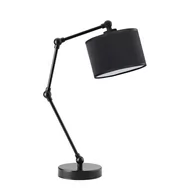 Lampy stojące - Designerska Lampka Nocna Z Welurowym Kloszem Asmara Velur, Czarny - miniaturka - grafika 1