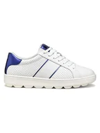 Trampki damskie - Geox Skórzane sneakersy "Spherca Ecub" w kolorze biało-fioletowym - miniaturka - grafika 1