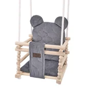 Leżaczki i huśtawki - Huśtawka dziecięca 3w1 Miś Grafitowy - miniaturka - grafika 1