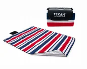 Koce piknikowe - Koc piknikowy / plażowy tekan 200x200cm z izolacją paski - miniaturka - grafika 1
