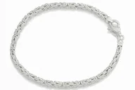 Bransolety męskie - Bransoletka Srebrna Męska Splot Królewski 2,90 mm pr 925 Grawer Gratis - miniaturka - grafika 1