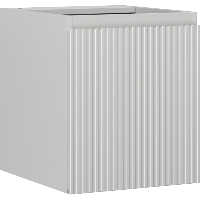 Mexen Rivel szafka łazienkowa podumywalkowa 40 cm, 1 drzwi, ryflowana, szara mat - 91A21-04047-1-BF62