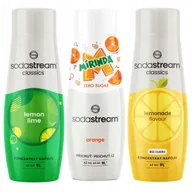 Syropy i koncentraty owocowe - Syropy SodaStream do saturatora Bez Cukru Cytryna Limonka + Mirinda Zero + Lemoniada 3x 440 ml - miniaturka - grafika 1