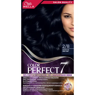 Wella Color Perfect 7, farba do włosów, 2/8 granatowa czerń, 50ml - Farby do włosów i szampony koloryzujące - miniaturka - grafika 1