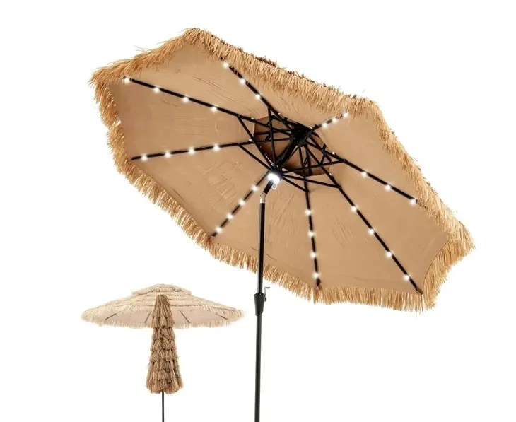 Parasol tarasowy Costawy z 32 LED solarnymi 2-poziomowy 313 x 251cm NP11562