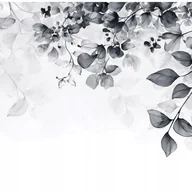 Fototapety - FOTOTAPETA LIŚCIE WISZĄCE CZARNO BIAŁY NA ŚCIANĘ SYPIALNIA SALON 300x210 - miniaturka - grafika 1