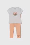 Dresy i komplety dla dziewczynek - Guess komplet niemowlęcy kolor pomarańczowy - miniaturka - grafika 1