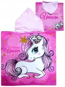 Okrycia kąpielowe dla dzieci - Ponczo kąpielowe z kapturem ręcznik Unicorn Jednorożec Microfibra - miniaturka - grafika 1