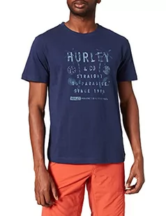 Hurley Męski T-shirt M Igloo Ss Tee niebieski niebieski (Midnight Navy) S HSP21SMT01462 - Koszulki męskie - miniaturka - grafika 1