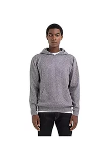 Replay Męska bluza z kapturem Relaxed Fit, M06 Medium Grey Melange, S - Bluzy męskie - miniaturka - grafika 1