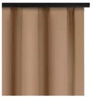 Zasłony - Voppi Beżowa zasłona do salonu lub sypialni 140 x 230 cm gładka półzaciemniająca gotowa zasłona okienna na taśmie marszczącej - miniaturka - grafika 1
