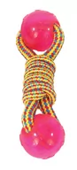 Zabawki dla psów - Zabawka sznurek 2 piłki Happet Z702 16cm - miniaturka - grafika 1