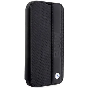 Etui BMW BMBKP14X22RDPK iPhone 14 Pro Max 6,7" czarny/black bookcase Leather Textured&Stripe - Etui i futerały do telefonów - miniaturka - grafika 3