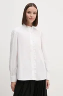 Koszule damskie - Tommy Hilfiger koszula bawełniana damska kolor biały regular ze stójką WW0WW43529 - miniaturka - grafika 1