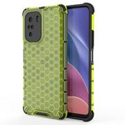 Etui i futerały do telefonów - Honeycomb etui pancerny pokrowiec z żelową ramką Xiaomi Redmi K40 Pro+ / K40 Pro / K40 / Poco F3 zielony - miniaturka - grafika 1