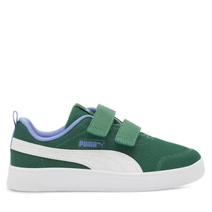 Sneakersy Puma Courtflex V2 Mesh V Ps 37175818 Zielony - Buty dla chłopców - miniaturka - grafika 1