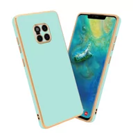 Etui i futerały do telefonów - Pokrowiec Do Huawei MATE 20 PRO Etui w Glossy Miętowa Zielona - Złoto TPU Silikonowe Obudowa Case Cover Cadorabo - miniaturka - grafika 1