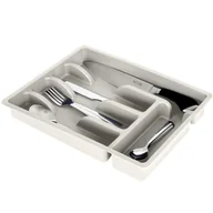 Pozostałe akcesoria kuchenne - Organizer na sztućce przybory wkład do szuflady popielaty 5 przegródek 36x25,5x6 cm kod: O-229048-P  - miniaturka - grafika 1