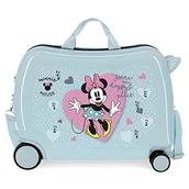 Walizki - Disney Minnie My Happy Place Walizka dziecięca Niebieski 50x39x20 cms Twarde ABS Zapięcie szyfrowe boczne 34L 1,8 kg 4 koła Bagaż ręczny, niebieski, Maleta Infantil, walizka dziecięca - miniaturka - grafika 1