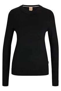 Swetry damskie - BOSS Damski sweter z dzianiny, czarny, S - grafika 1