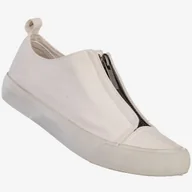 Trampki damskie - Trampki Damskie Wsuwane Buty Z Suwakiem Białe Medicine Biały 37 - miniaturka - grafika 1