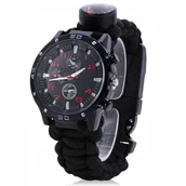 Kompasy - Zegarek Bransoletka 7w1 Paracord Krzesiwo Kompas - miniaturka - grafika 1