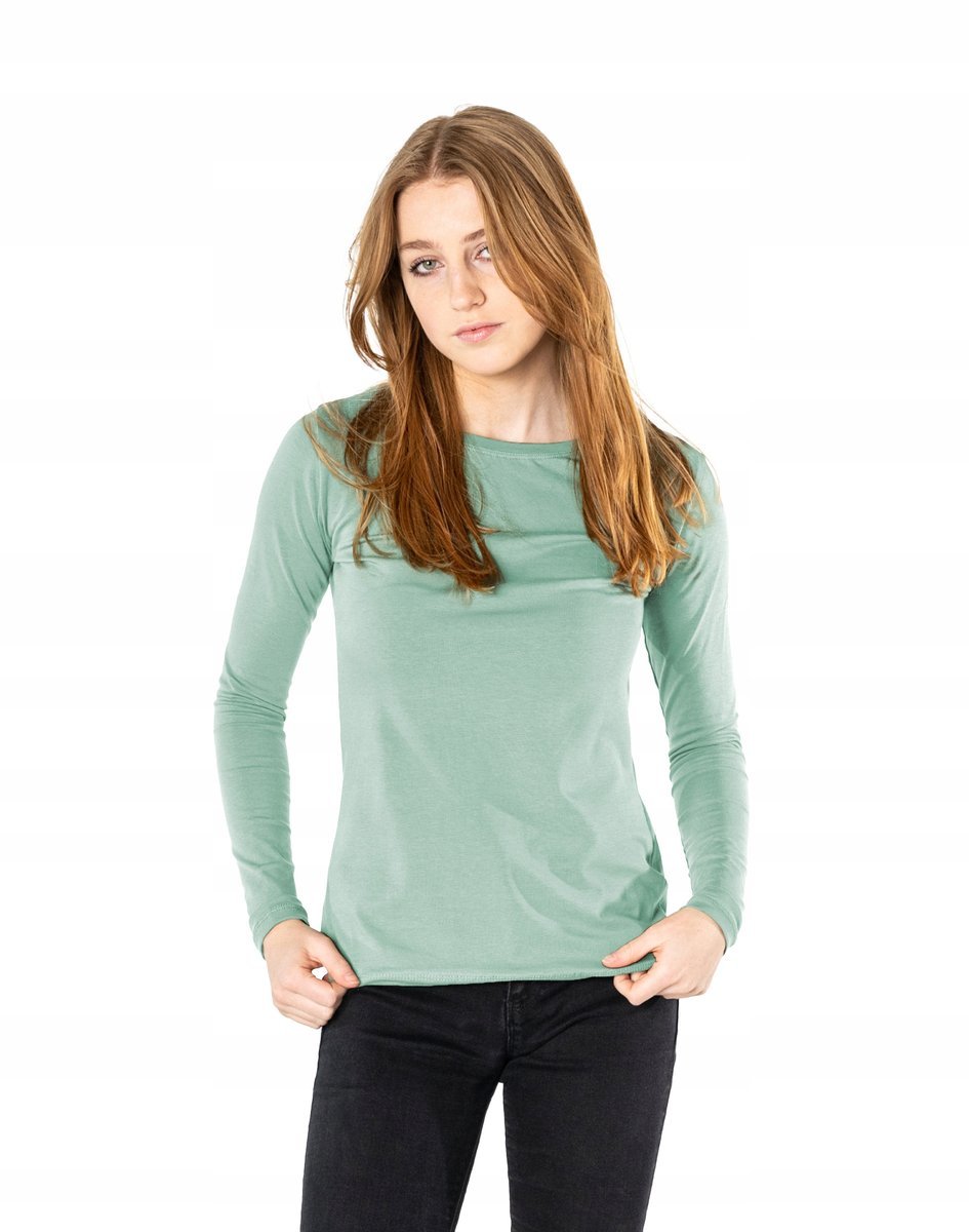 Bluzka Koszulka Damska Długim Rękawem 8056-19 S/M