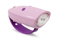 Dzwonki do roweru - Hornit Nano lampka klakson do roweru Pink Purple - miniaturka - grafika 1