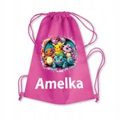 Plecaki worki - Worek Szkolny Na Buty Workoplecak Na WF Do Przedszkola Pokemony Pikachu - miniaturka - grafika 1