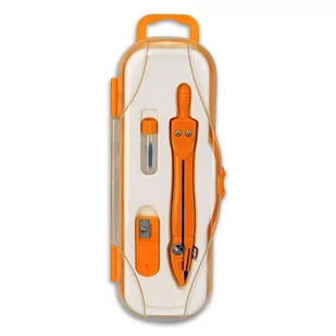 Cyrkiel szkolny PC-101 + grafit 2mm pomarańczowy - Przybory szkolne - miniaturka - grafika 1