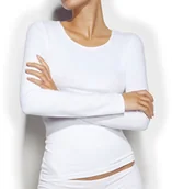 Koszulki i topy damskie - KOSZULKA DAMSKA ATLANTIC BLV200 DŁUGI RĘKAW BIAŁY XL - miniaturka - grafika 1