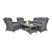 Meble ogrodowe - FocusGarden Zestaw mebli ogrodowych Trivento, antracytowy - miniaturka - grafika 1