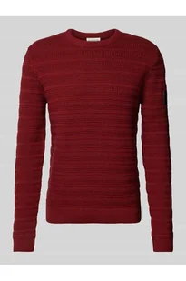 Sweter z dzianiny o kroju regular fit z czystej bawełny z dzianinowym wzorem - Tom Tailor - Swetry męskie - miniaturka - grafika 1