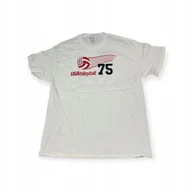 Koszulki męskie - Koszulka t-shirt męski biały USA Volleyball 75 XL - miniaturka - grafika 1