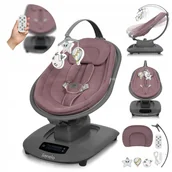 Leżaczki i huśtawki - Bujaczek leżaczek elektryczny dla niemowląt zabawki melodie Lionelo Blossom - miniaturka - grafika 1