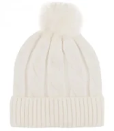 Czapki i chusty sportowe męskie - Ciepła czapka damska z pomponem jesienna zimowa - miniaturka - grafika 1