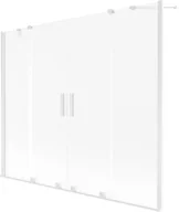 Parawany nawannowe - Mexen Velar Duo parawan nawannowy 2-skrzydłowy rozsuwany 190 x 150 cm, szron, biały - 896-190-000-32-20 - miniaturka - grafika 1