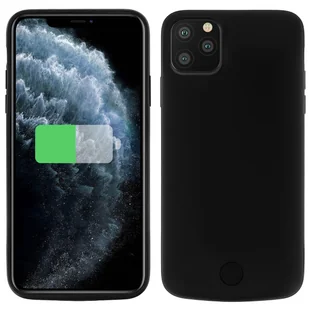Sztywne etui 2 w 1 z wbudowaną baterią 6000 mAh do iPhone'a 11 Pro Max, czarne - Etui i futerały do telefonów - miniaturka - grafika 1